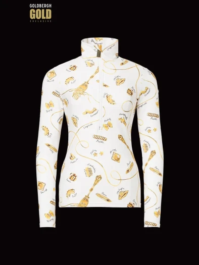 detail Dámske tričko Goldbergh Farfalle Ski Pully La Pasta Dorata Cream