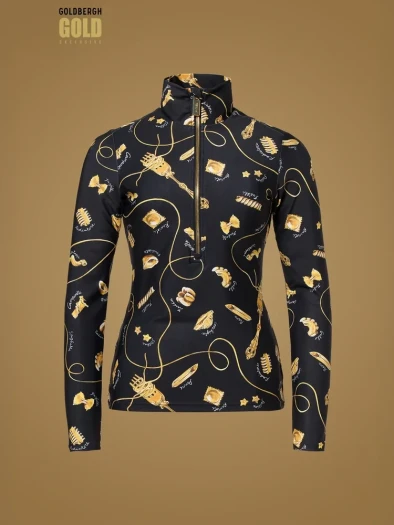 detail Dámske tričko Goldbergh Farfalle Ski Pully La Pasta Dorata Black