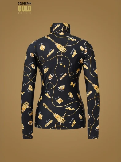 detail Dámske tričko Goldbergh Farfalle Ski Pully La Pasta Dorata Black