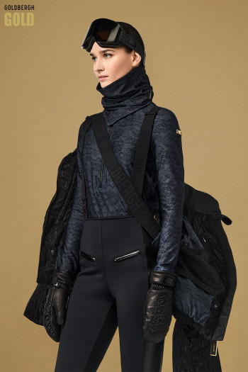 detail Dámske tričko Goldbergh Fascino Ski Pully Lace Black