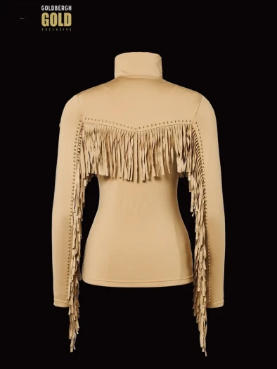 detail Dámske tričko Goldbergh Whisper Ski Pully Caramello