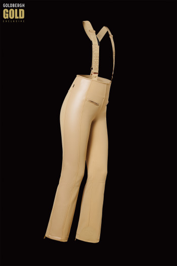 detail Dámske lyžiarske nohavice Goldbergh Fuego Ski Pants Caramello