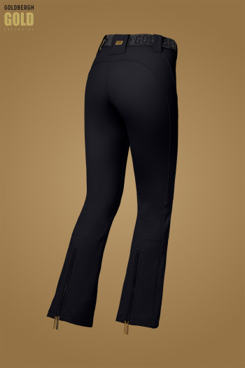 detail Dámske lyžiarske nohavice Goldbergh Pippa Gold Long Ski Pants Black