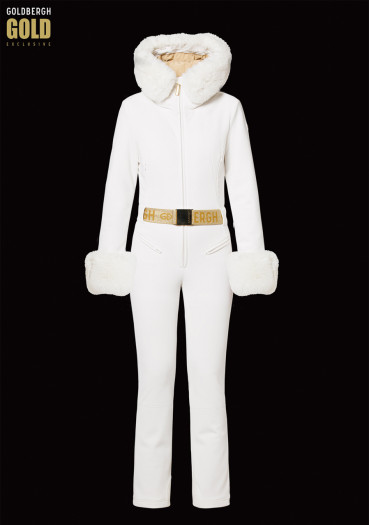detail Dámsky overal Goldbergh Vita Ski Suit Faux Border Cream