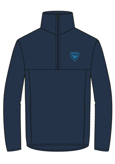 detail Pánska mikina Rossignol-STRAWPILE FLEECE HZ-DARK NAVY