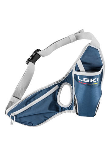 detail Ľadvinka Leki Drinkbelt, dark denim-poppy red-dawn blue