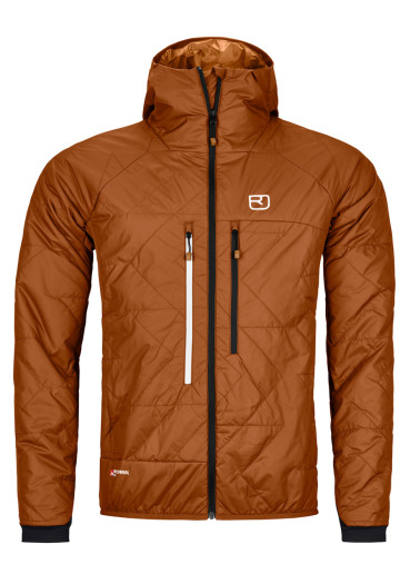 detail Ortovox Swisswool Piz Boe Jacket M Bristle Brown