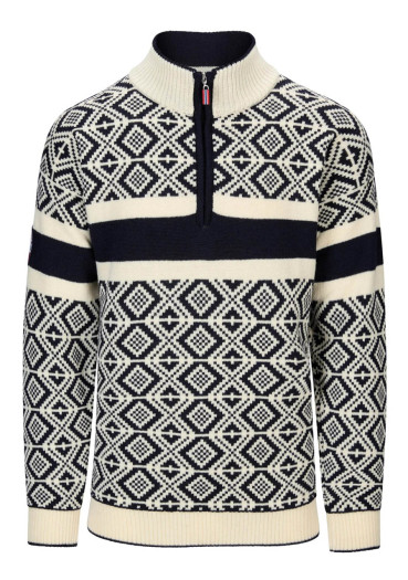 detail Pánsky sveter Dale of Norway Cortina 2026 Masc. Sweater Navy Offwhite