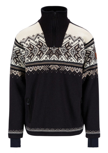 detail Pánsky sveter Dale of Norway Vail WP Maska Sweater Black Sandstone