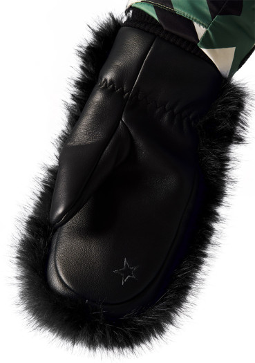 detail Dámske rukavice Perfect Moment Faux Fur Mitten Black