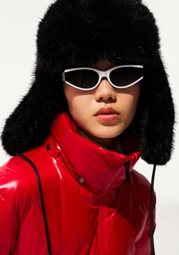 detail Dámska baranica Perfect Moment Faux Fur Trapper Hat (F) Black