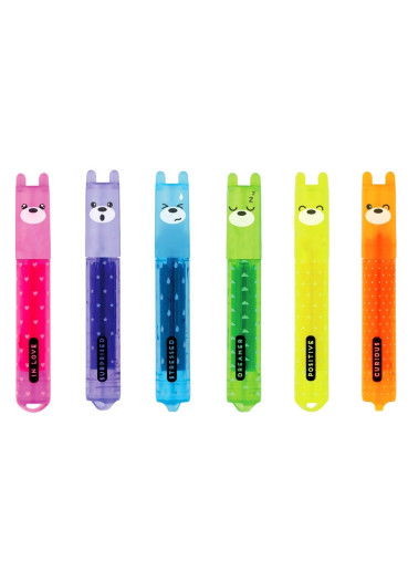 detail Legami Teddy'S Mood-Set Of 6 Mini Highlighters sada zvýrazňovačů