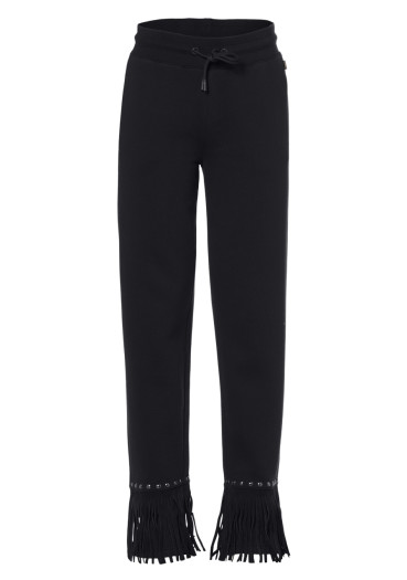detail Dámske tepláky Goldbergh Reign wide leg track pánt Black