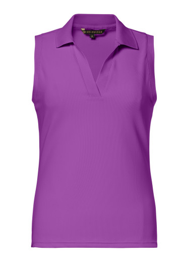 detail Goldbergh Caroline Sleeveless Polo Top Viola
