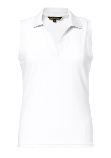 detail Goldbergh Caroline Sleeveless Polo Top White