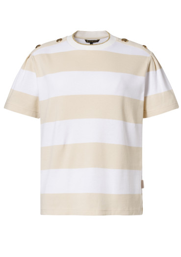 detail Dámske tričko Goldbergh Lido Short Sleeve Top Champagne/White