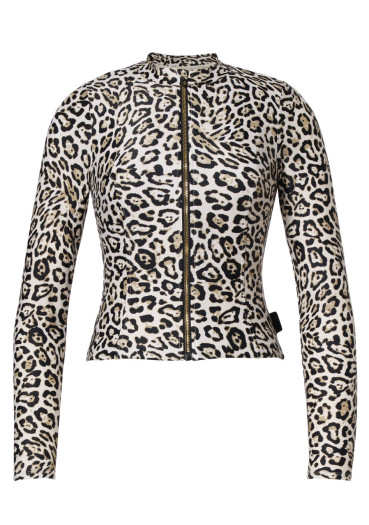 detail Dámsky top Goldbergh Ixchel Long Sleeve Zip Rashguard Jaguar