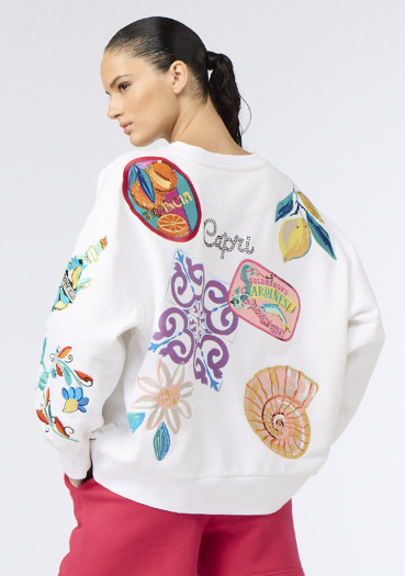 detail Dámska mikina Goldbergh Seraphina Sweater White