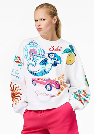 detail Dámska mikina Goldbergh Seraphina Sweater White