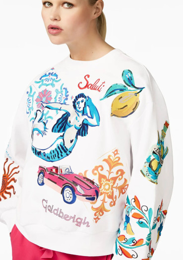 detail Dámska mikina Goldbergh Seraphina Sweater White