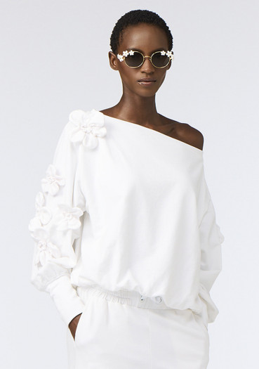 detail Dámska mikina Goldbergh Fiorenzo Sweater White