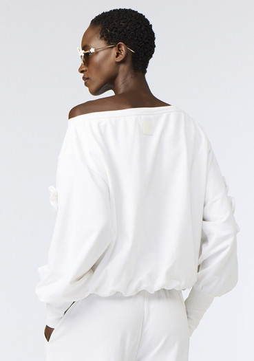 detail Dámska mikina Goldbergh Fiorenzo Sweater White