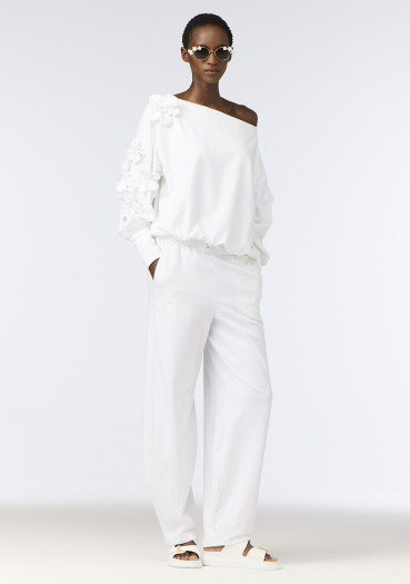 detail Dámska mikina Goldbergh Fiorenzo Sweater White