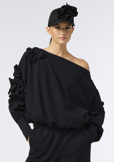 detail Dámska mikina Goldbergh Fiorenzo Sweater Black