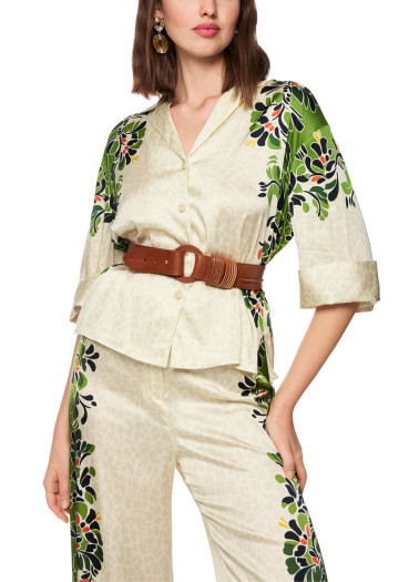detail Dámska blúzka Marc Cain AC 51.37 W42 Blouse Bright Ecru 112