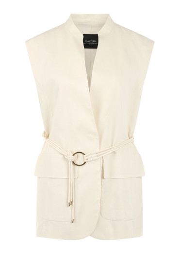 detail Dámska vesta Marc Cain AC 37.04 W70 Waistcoat Bright Ecru 112