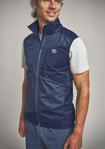 detail Pánska vesta Ortovox Trace Windbreaker Vest M Blue Nunatak