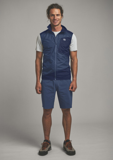 detail Pánska vesta Ortovox Trace Windbreaker Vest M Blue Nunatak