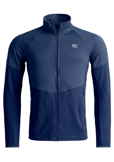 detail Pánska mikina Ortovox Fleece Light Grid Hoody M Deep Ocean