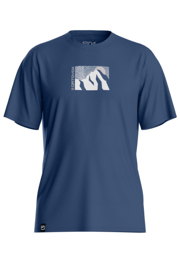 detail Pánske tričko Ortovox 120 Cool Tec Mn Sun T-shirt M Blue Nunatak