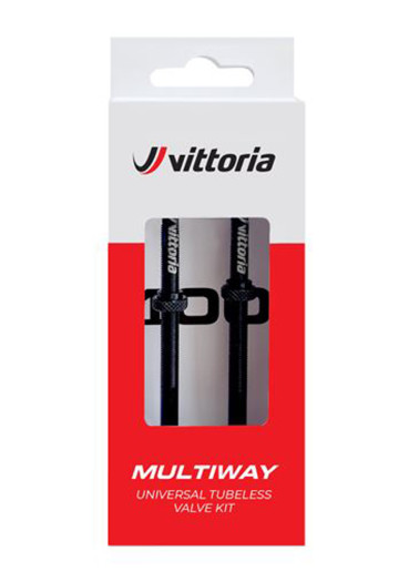 detail Bezdušové ventily Vittoria Multiway Tubeless Valve Alloy Black 80mm (2 Pcs)