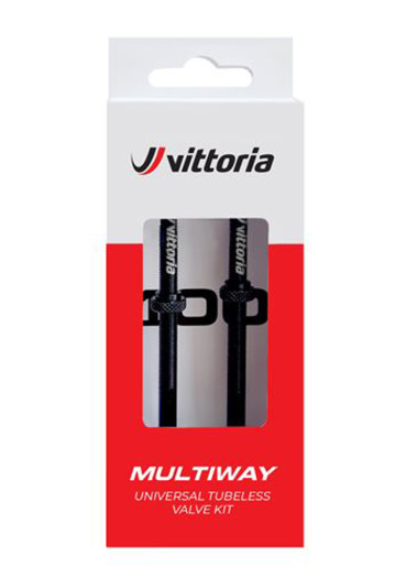 detail Bezdušové ventily Vittoria Multiway Tubeless Valve Alloy Black 60mm (2 Pcs)