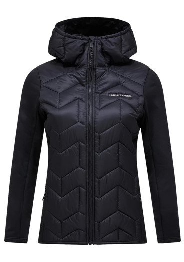 detail Dámska bunda Peak Performance Elevate Insulated Hybrid Hood Jkt W Black 050