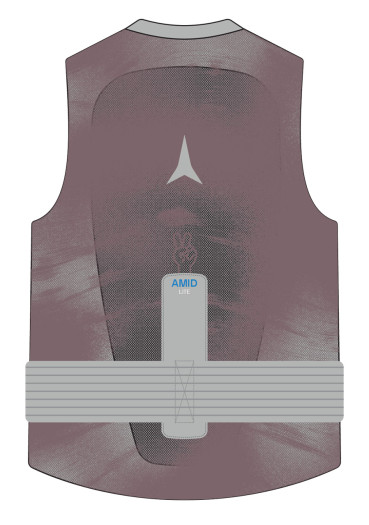 detail Chránič chrbtice Atomic Live Shield Amid Lite Vest Jr Graphic/Concrete