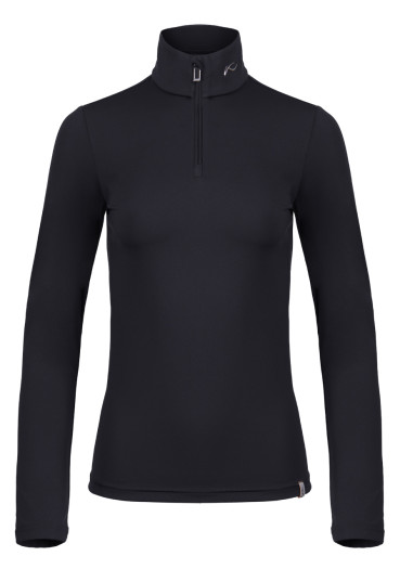 detail Dámsky rolák Kjus Women Feel Midlayer Half-Zip, Black