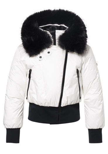 detail Dámska bunda Goldbergh Misake Ski Jacket Faux Border Snow White 