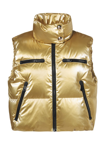 detail Dámska vesta Goldbergh Éclat Bodywarmer Rich Gold