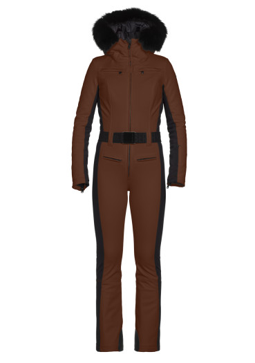 detail Dámska kombinéza Goldbergh Parry Ski Suit Faux Border Deep Mocha