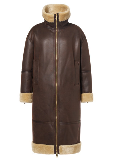 detail Dámsky kabát Goldbergh Mumu Jacket Deep Mocha