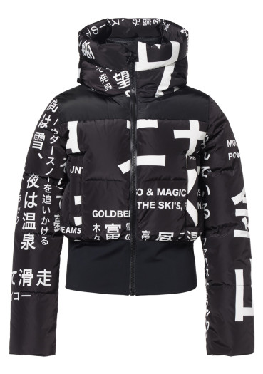 detail Dámska bunda Goldbergh Gaito Ski Jacket Street Signs Black/White