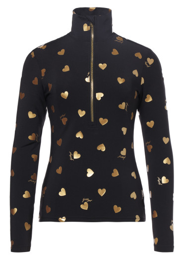 detail Dámsky rolák Goldbergh Aimi Ski Pully Black/Gold