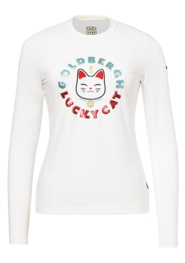 detail Dámske tričko Goldbergh Neko Long Sleeve Top Snow White