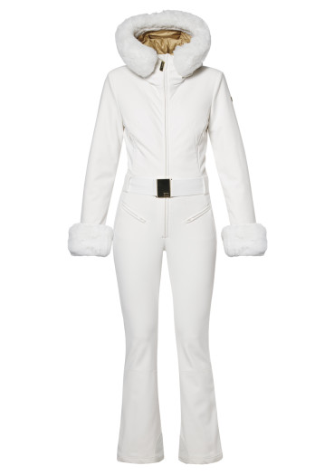 detail Dámska kombinéza Goldbergh Vita Ski Suit Faux Border Snow White