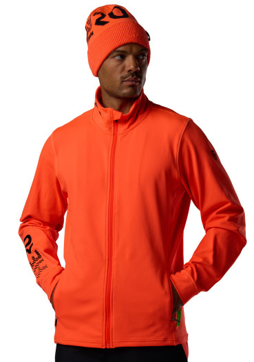 detail Rossignol M HERO STRETCH FLEECE JACKET-NEON RED