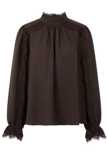 detail Dámska blúzka Marc Cain BC 51.18 W90 Blouse Seal Brown 697