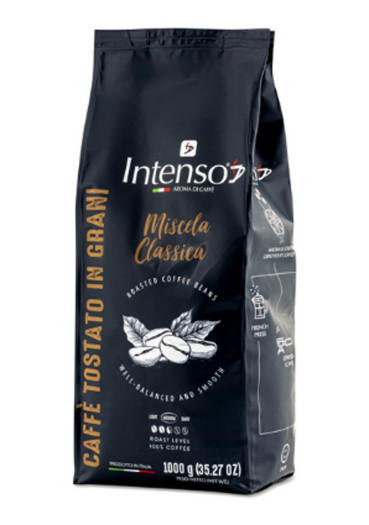 detail Intenso Classico zrnková káva 1 kg